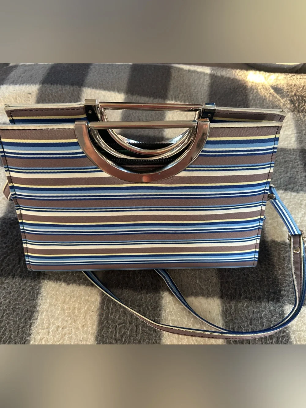 Vintage Kate Spade Multicolored Striped Handbag